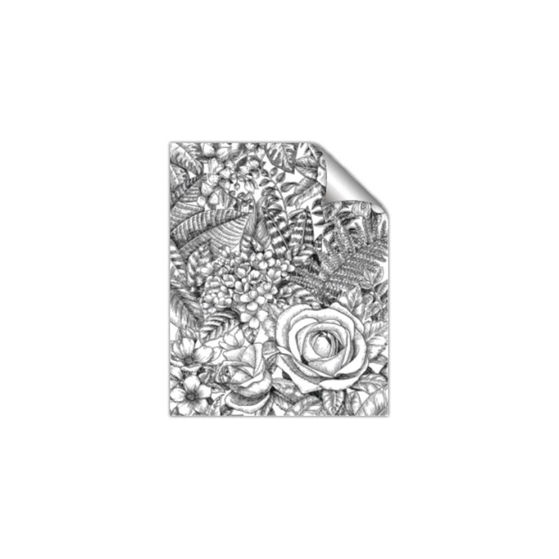 Picture of Detailed Floral Sketch _GroupedProduct_Rectangle_Portrait_Unframed_Print_Only_