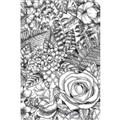Picture of Detailed Floral Sketch _GroupedProduct_Rectangle_Portrait_Unframed_Print_Only_