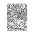 Picture of Detailed Floral Sketch _GroupedProduct_Rectangle_Portrait_Unframed_Print_Only_