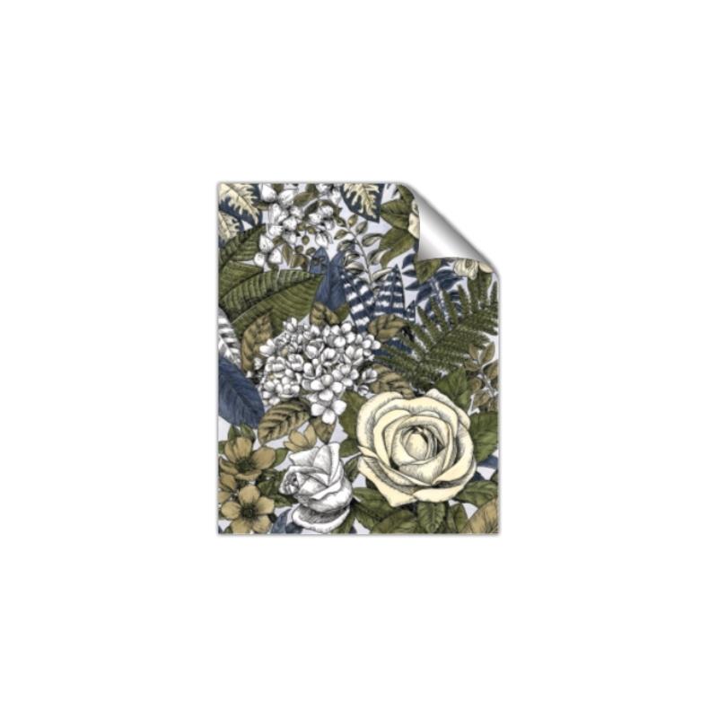 Picture of Detailed Floral in Color  _GroupedProduct_Rectangle_Portrait_Unframed_Print_Only_