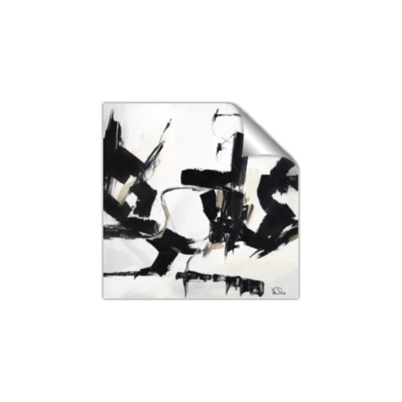 Picture of Black Abstract with Fine Line _GroupedProduct_Square_Unframed_Print_Only_