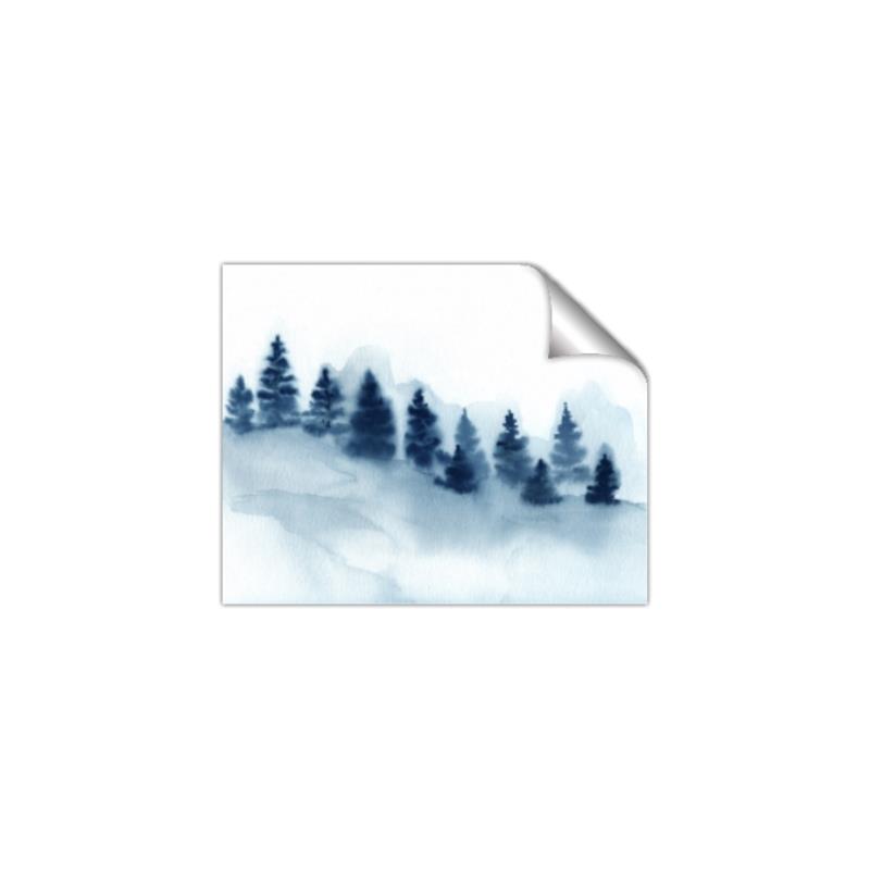 Picture of Misty Forest Blue Trees _GroupedProduct_Rectangle_Landscape_Unframed_Print_Only_