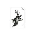 Picture of Sketched Deer side  _GroupedProduct_Rectangle_Portrait_Unframed_Print_Only_