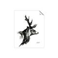 Picture of Sketched Deer side  _GroupedProduct_Rectangle_Portrait_Unframed_Print_Only_