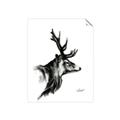 Picture of Sketched Deer side  _GroupedProduct_Rectangle_Portrait_Unframed_Print_Only_