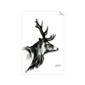 Picture of Sketched Deer side  _GroupedProduct_Rectangle_Portrait_Unframed_Print_Only_