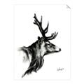 Picture of Sketched Deer side  _GroupedProduct_Rectangle_Portrait_Unframed_Print_Only_