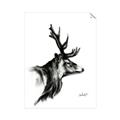 Picture of Sketched Deer side  _GroupedProduct_Rectangle_Portrait_Unframed_Print_Only_