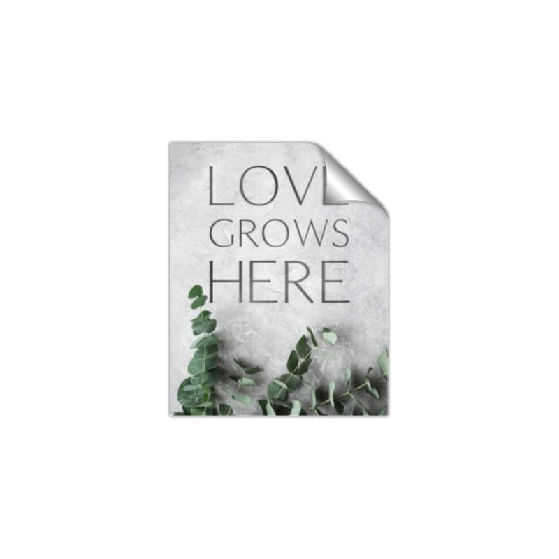 Picture of Love grows here _GroupedProduct_Rectangle_Portrait_Unframed_Print_Only_