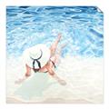 Picture of Wading at the Beach _GroupedProduct_Square_Unframed_Print_Only_