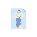 Picture of Swim Competition II  _GroupedProduct_Rectangle_Portrait_Unframed_Print_Only_