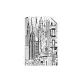 Picture of City Sketch II _GroupedProduct_Rectangle_Portrait_Unframed_Print_Only_