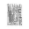 Picture of City Sketch II _GroupedProduct_Rectangle_Portrait_Unframed_Print_Only_