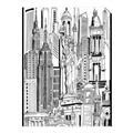 Picture of City Sketch II _GroupedProduct_Rectangle_Portrait_Unframed_Print_Only_