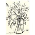 Picture of Drawn Florals II  _GroupedProduct_Rectangle_Portrait_Unframed_Print_Only_