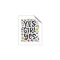 Picture of Yes Girl  _GroupedProduct_Rectangle_Portrait_Unframed_Print_Only_