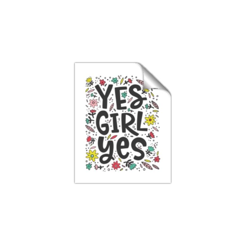 Picture of Yes Girl  _GroupedProduct_Rectangle_Portrait_Unframed_Print_Only_