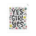 Picture of Yes Girl  _GroupedProduct_Rectangle_Portrait_Unframed_Print_Only_