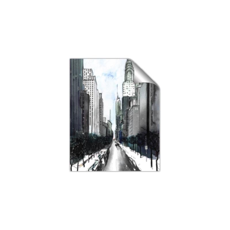 Picture of Snowy New York  _GroupedProduct_Rectangle_Portrait_Unframed_Print_Only_