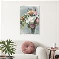 Picture of Coloured flower in pot II _GroupedProduct_Rectangle_Portrait_Canvas_
