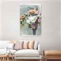 Picture of Coloured flower in pot II _GroupedProduct_Rectangle_Portrait_Canvas_
