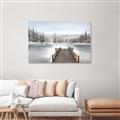 Picture of River After the Snowfall _GroupedProduct_Rectangle_Landscape_Canvas_