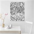 Picture of Detailed Floral Sketch _GroupedProduct_Rectangle_Portrait_Canvas_