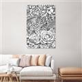 Picture of Detailed Floral Sketch _GroupedProduct_Rectangle_Portrait_Canvas_