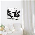 Picture of Black Abstract with Fine Line _GroupedProduct_Square_Canvas_
