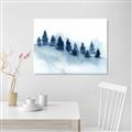 Picture of Misty Forest Blue Trees _GroupedProduct_Rectangle_Landscape_Canvas_