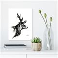 Picture of Sketched Deer side  _GroupedProduct_Rectangle_Portrait_Canvas_