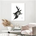 Picture of Sketched Deer side  _GroupedProduct_Rectangle_Portrait_Canvas_