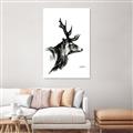Picture of Sketched Deer side  _GroupedProduct_Rectangle_Portrait_Canvas_