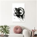 Picture of Sketched Ram _GroupedProduct_Rectangle_Portrait_Canvas_