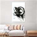 Picture of Sketched Ram _GroupedProduct_Rectangle_Portrait_Canvas_