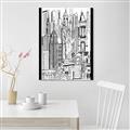 Picture of City Sketch II _GroupedProduct_Rectangle_Portrait_Canvas_