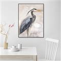 Picture of Blue Egret _GroupedProduct_Rectangle_Portrait_Canvas_Framed_