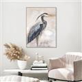 Picture of Blue Egret _GroupedProduct_Rectangle_Portrait_Canvas_Framed_