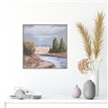 Picture of Small Lake in the Desert _GroupedProduct_Square_Canvas_Framed_