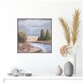 Picture of Small Lake in the Desert _GroupedProduct_Square_Canvas_Framed_