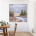 Picture of Small Lake in the Desert _GroupedProduct_Square_Canvas_Framed_