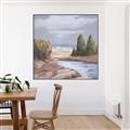 Picture of Small Lake in the Desert _GroupedProduct_Square_Canvas_Framed_