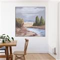 Picture of Small Lake in the Desert _GroupedProduct_Square_Canvas_Framed_
