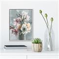 Picture of Coloured flower in pot I _GroupedProduct_Rectangle_Portrait_Canvas_Framed_