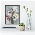 Picture of Coloured flower in pot I _GroupedProduct_Rectangle_Portrait_Canvas_Framed_