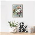 Picture of Coloured flower in pot II _GroupedProduct_Rectangle_Portrait_Canvas_Framed_