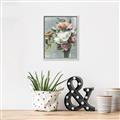 Picture of Coloured flower in pot II _GroupedProduct_Rectangle_Portrait_Canvas_Framed_