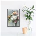 Picture of Coloured flower in pot II _GroupedProduct_Rectangle_Portrait_Canvas_Framed_