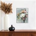 Picture of Coloured flower in pot II _GroupedProduct_Rectangle_Portrait_Canvas_Framed_