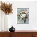 Picture of Coloured flower in pot II _GroupedProduct_Rectangle_Portrait_Canvas_Framed_